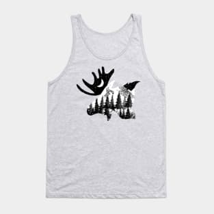 moose forest and mountain,moose lovers Tank Top